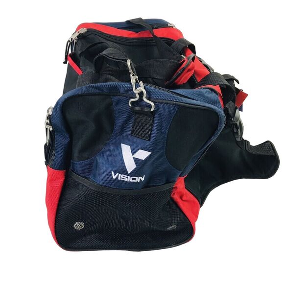 USA Tai Kwon Do Vision Deluxe Equipment Bag Black Red Blue 17"X 10"X 12" - Picture 3 of 15